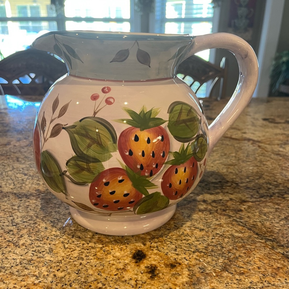 Black Forest Fruits China Pitcher w/3
Different Fruit Designs.